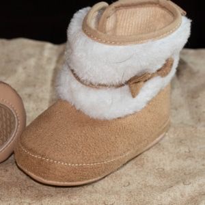 tan fall boots 6-12 months
